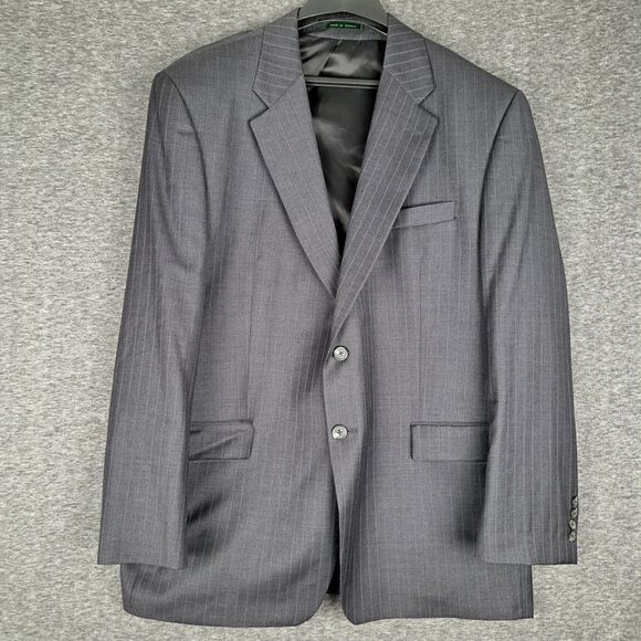 Lauren Ralph Lauren Men's 47R Pinstripe 100% Wool Blazer Sport Coat Jacket - Picture 1 of 16